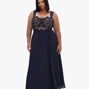 City Chic Navy Sweet Evie Maxi Dress